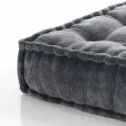 Ethnischer quadratischer Hocker aus Patchworkstoff oder Samtfaser Viadurini