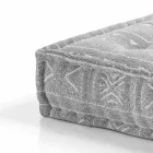 Ethnischer quadratischer Hocker aus Patchworkstoff oder Samtfaser Viadurini