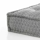 Ethnischer quadratischer Hocker aus Patchworkstoff oder Samtfaser Viadurini