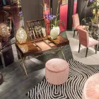 Design-Sitzpuff aus Stoff Belle 1 Viadurini