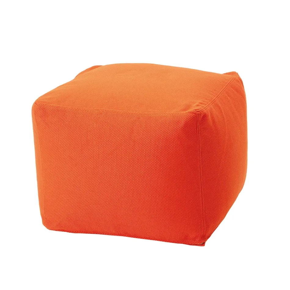Weicher quadratischer Pouf für den Innen- und Außenbereich aus Stoff in verschiedenen Farben – Naemi Viadurini