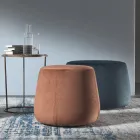 Weicher runder Wohnzimmer-Pouf aus farbigem Samt, 3 Größen – Evelyne Viadurini