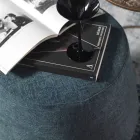 Runder osmanischer Pouf für das Wohnzimmer in farbigem Chenille, 3 Größen – Evelyne Viadurini