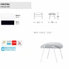 Outdoor-Sitzpuff / Fußhocker Varaschin Summer aus Stoff und Stahl Viadurini