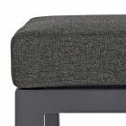 Hocker Fußstütze aus abnehmbarem Stoff und lackiertem Aluminium - Nathy Viadurini