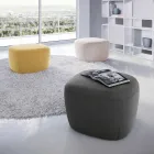 Pouf Square Fußstütze gepolstert und mit Stoff bezogen Made in Italy - Marli Viadurini