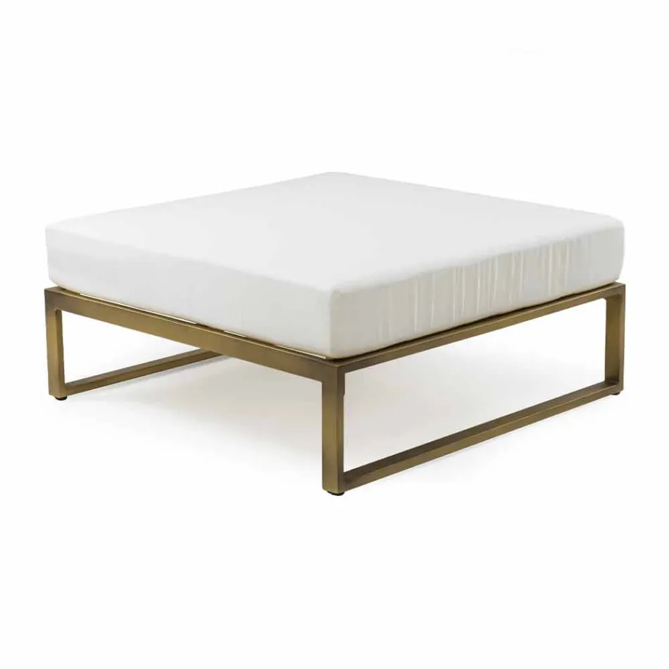 Quadratischer Hocker für Aluminium im Freien 3 Oberflächen Luxus Design - Julie Viadurini