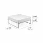 Quadratischer Hocker für Aluminium im Freien 3 Oberflächen Luxus Design - Julie Viadurini