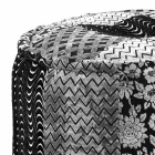 Runder Hocker im Ethno - Design aus Patchwork - Stoff oder Samt - Faser Viadurini