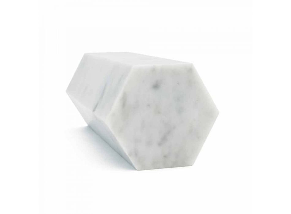 Dekorative Prisma-Buchstütze aus weißem Carrara-Marmor oder schwarzem Marquinia - Trocco