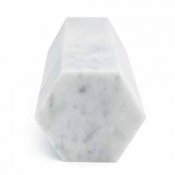 Dekorative Prisma-Buchstütze aus weißem Carrara-Marmor oder schwarzem Marquinia - Trocco