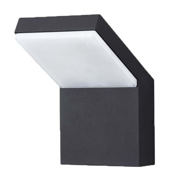 18w led flutlicht außenwandleuchte aus weißem oder schwarzem aluminium - nerea