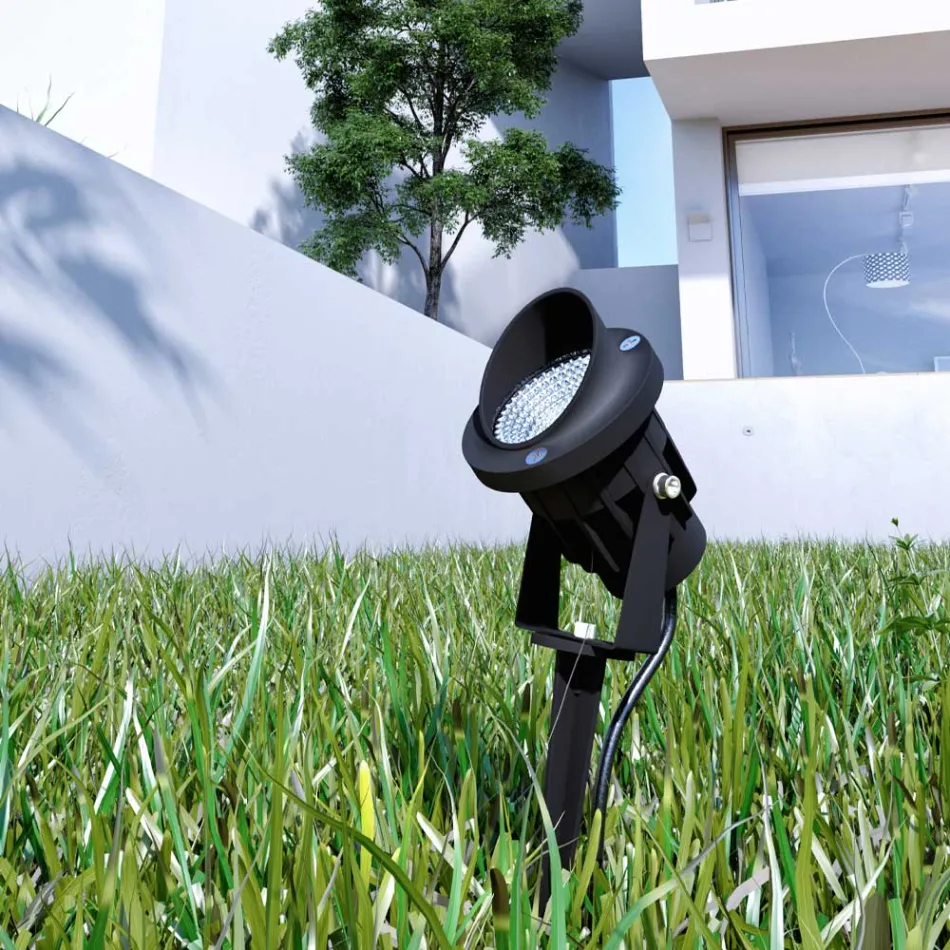 Projektor LED Einbaustrahler aus mattschwarzem Aluminium 4 Stück - Obrina Viadurini