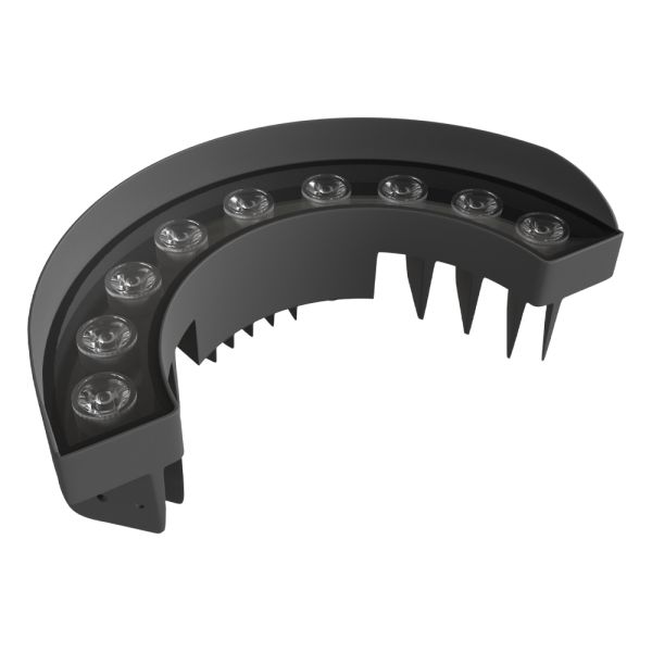 9w led-außenstrahler in mattschwarzem aluminium-finish - tudor
