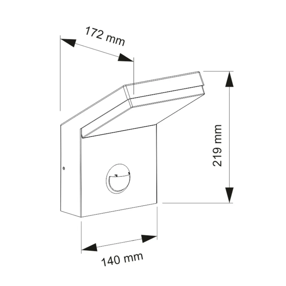 LED-Außenprojektor aus Aluminium mit Bewegungssensor - Nerea Viadurini