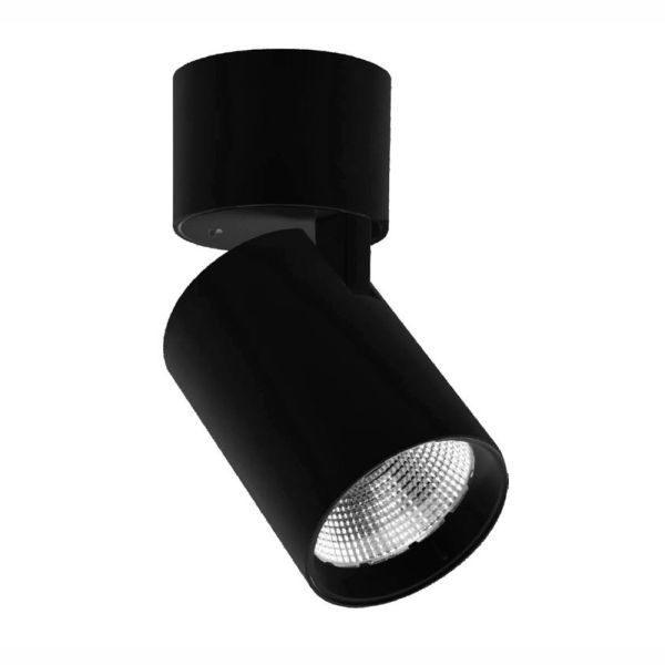 Verstellbare led-deckenleuchte aus weißem oder schwarzem aluminium - point