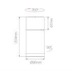 Verstellbare LED-Deckenleuchte aus weißem oder schwarzem Aluminium - Point Viadurini