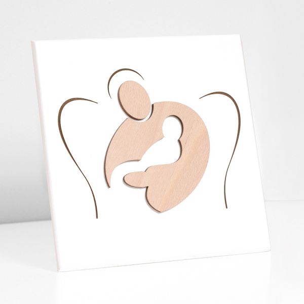 Kleines bild mit der lasergravur „sweet embrace“, hergestellt in italien – angelica