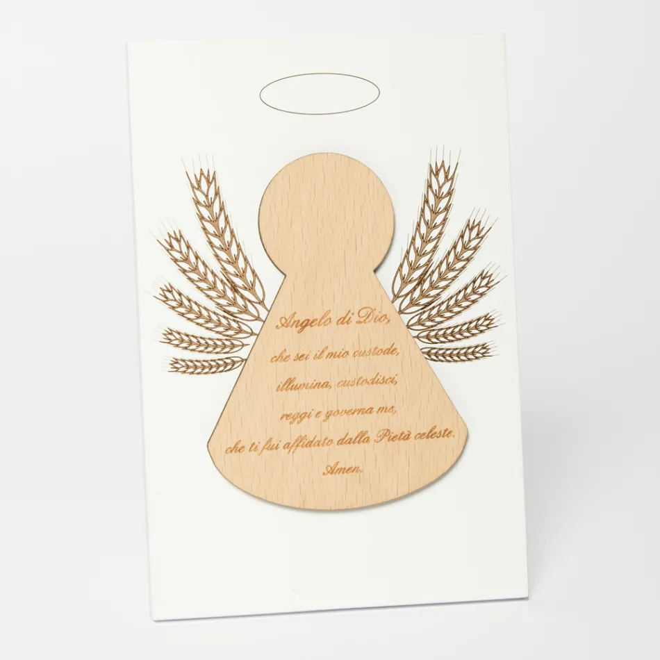 Kleines Bild mit Darstellung eines kleinen Engels mit Ähren. Hergestellt in Italien – Greta Viadurini