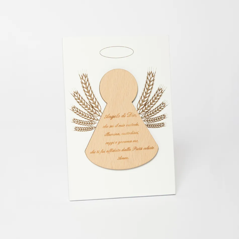 Kleines Bild mit Darstellung eines kleinen Engels mit Ähren. Hergestellt in Italien – Greta Viadurini