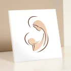 Lasergraviertes Bild von Maria und dem Jesuskind, hergestellt in Italien – Nigella Viadurini