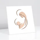 Lasergraviertes Bild von Maria und dem Jesuskind, hergestellt in Italien – Nigella Viadurini