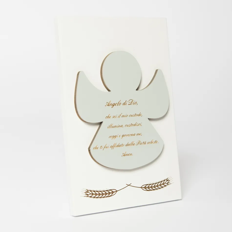 Lasergraviertes Bild eines gesegneten Engels, hergestellt in Italien – Alain Viadurini