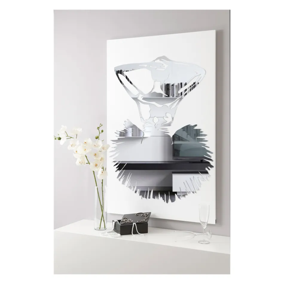 Gemälde mit Spiegeldekoration einer Tänzerin, hergestellt in Italien – Evie Viadurini