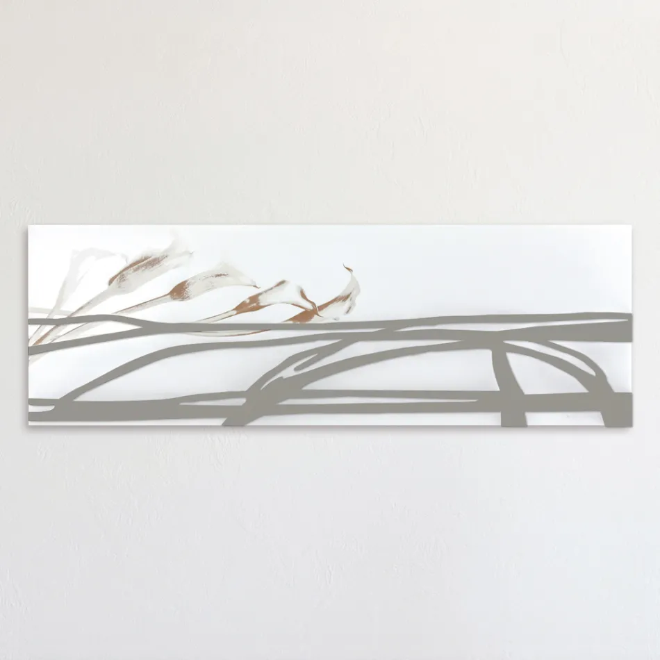 Malerei mit abstrakten Formen, hergestellt mit Laser, hergestellt in Italien – Grace Viadurini