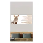 Malerei mit Zebra, hergestellt mit Laser, hergestellt in Italien – Yuuka Viadurini