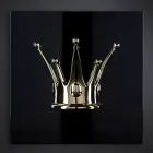 Modernes Wandbild aus Holz und Harz Made in Italy - Corona Viadurini