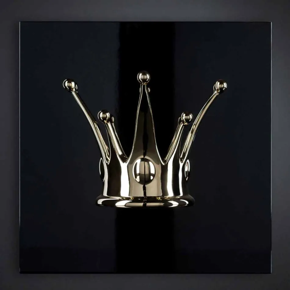 Modernes Wandbild aus Holz und Harz Made in Italy - Corona Viadurini