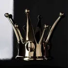 Modernes Wandbild aus Holz und Harz Made in Italy - Corona Viadurini