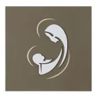 Lasergraviertes Bild der Madonna mit Kind, hergestellt in Italien – Bashira Viadurini