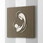 Lasergraviertes Bild der Madonna mit Kind, hergestellt in Italien – Bashira Viadurini