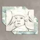 Holzbild mit Aufdruck eines Kusses für ein Kind, hergestellt in Italien – Andorra Viadurini