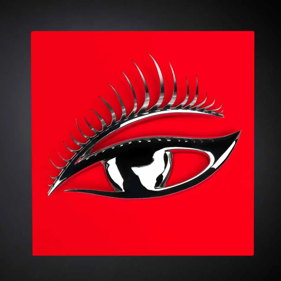 Moderner handwerklicher Rahmen aus Holz, Stahl und Harz Made in Italy - Eye Viadurini