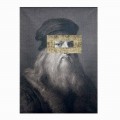 Bedrucktes Leinwandbild mit Blattgold-Detail Made in Italy - Vinci