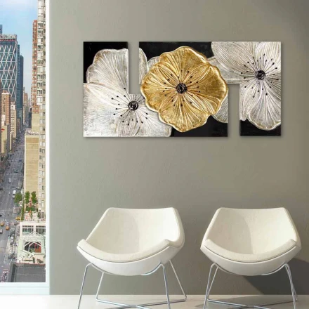 Rahmen Petunia Kleine Gold-Pintdecor Viadurini