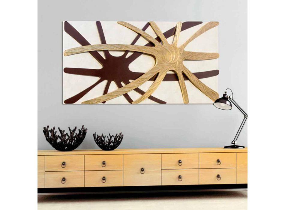 abstrakte moderne rechteckige Platte mit Chad Perle Panel