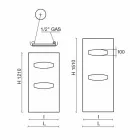 Modernes Design Hydraulikstahlkühler 6 Misst bis zu 1220 W - Maske Viadurini