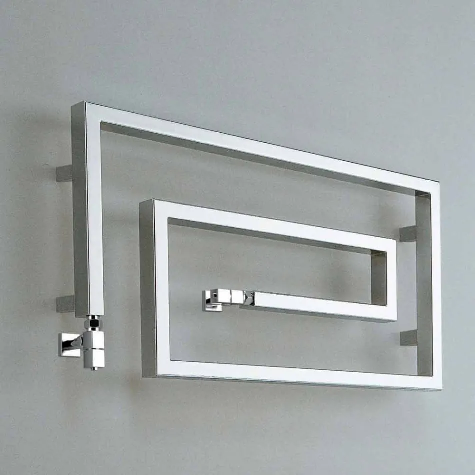 Kühler Hydraulische Chrom beheizte Handtuchhalter Snake Scirocco H, Design Viadurini