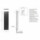 Vertikaler Kühler aus schiefergrauem Stahl bis 626 W - Eis Viadurini