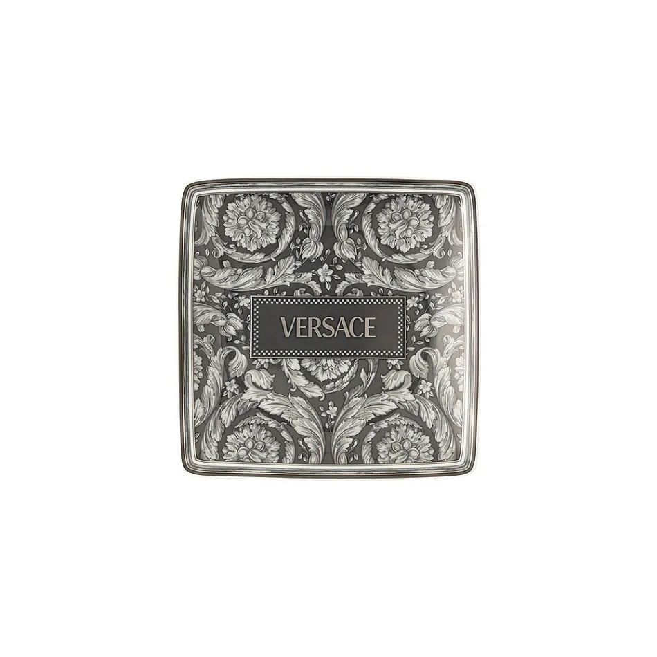 Rosenthal Versace 6 flache eckige Schalen mit Versace Logo 90er Vintage - Barock Viadurini