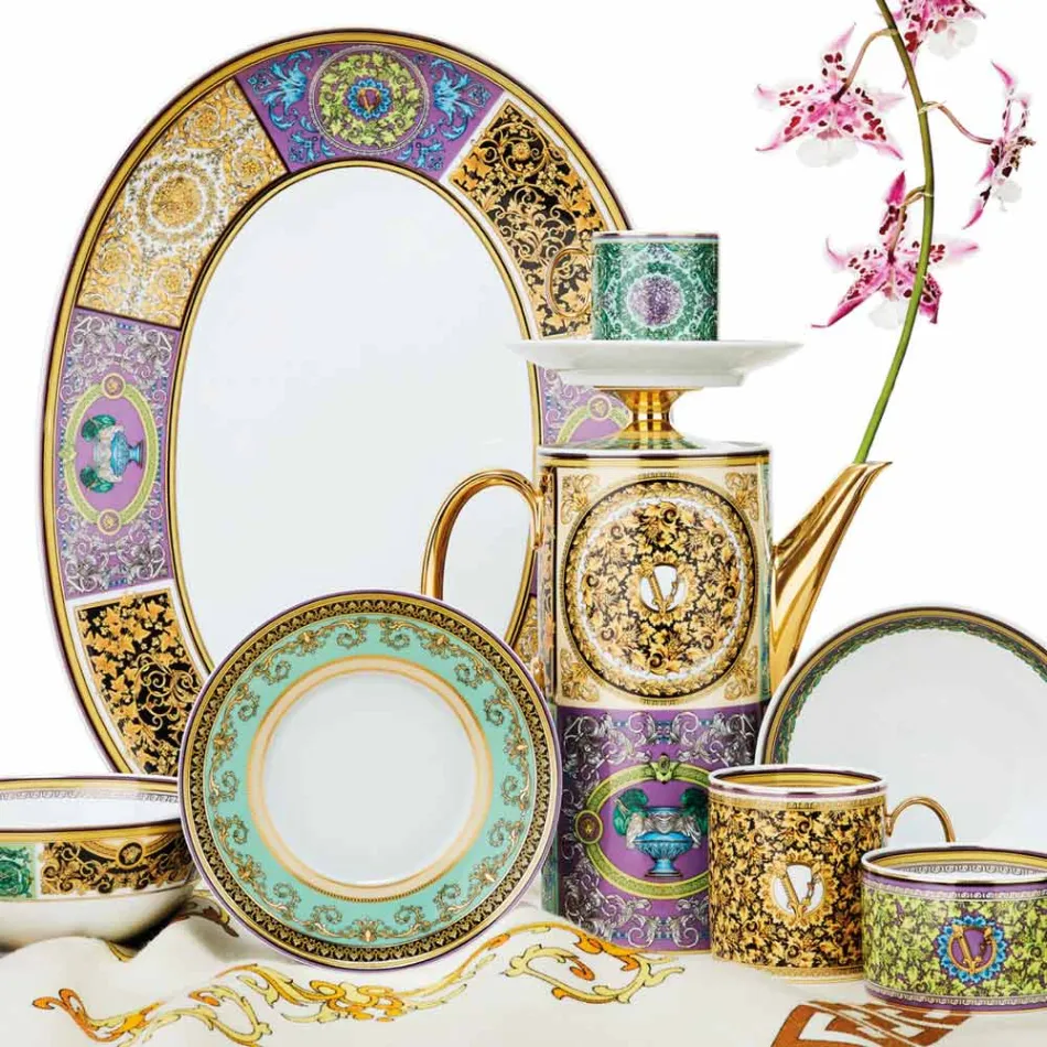 Rosenthal Versace Barocco Mosaic 4 Speiseteller Ø 17 cm - Mosaik Viadurini