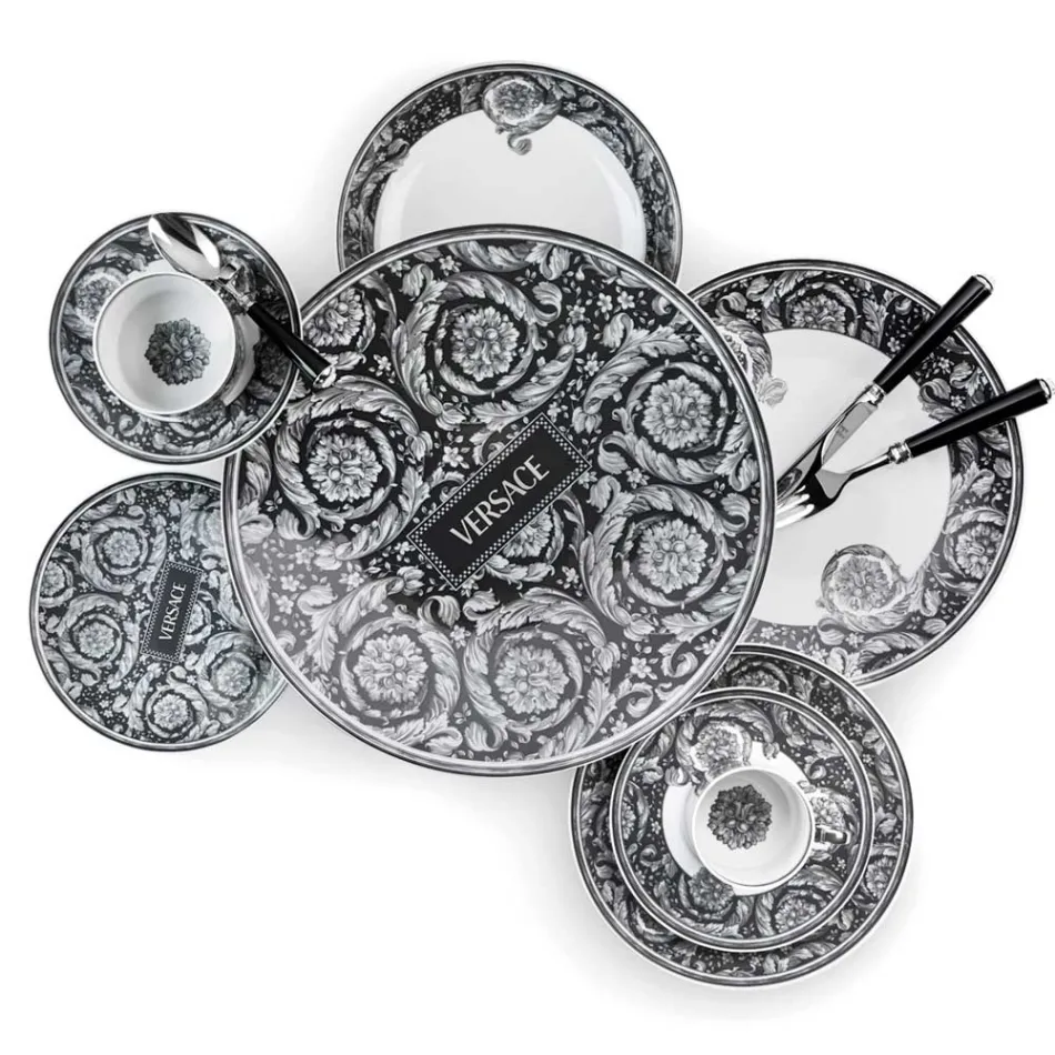Rosenthal Versace Baroque Tischkartenteller Ø 33 cm aus Porzellan - Barock Viadurini