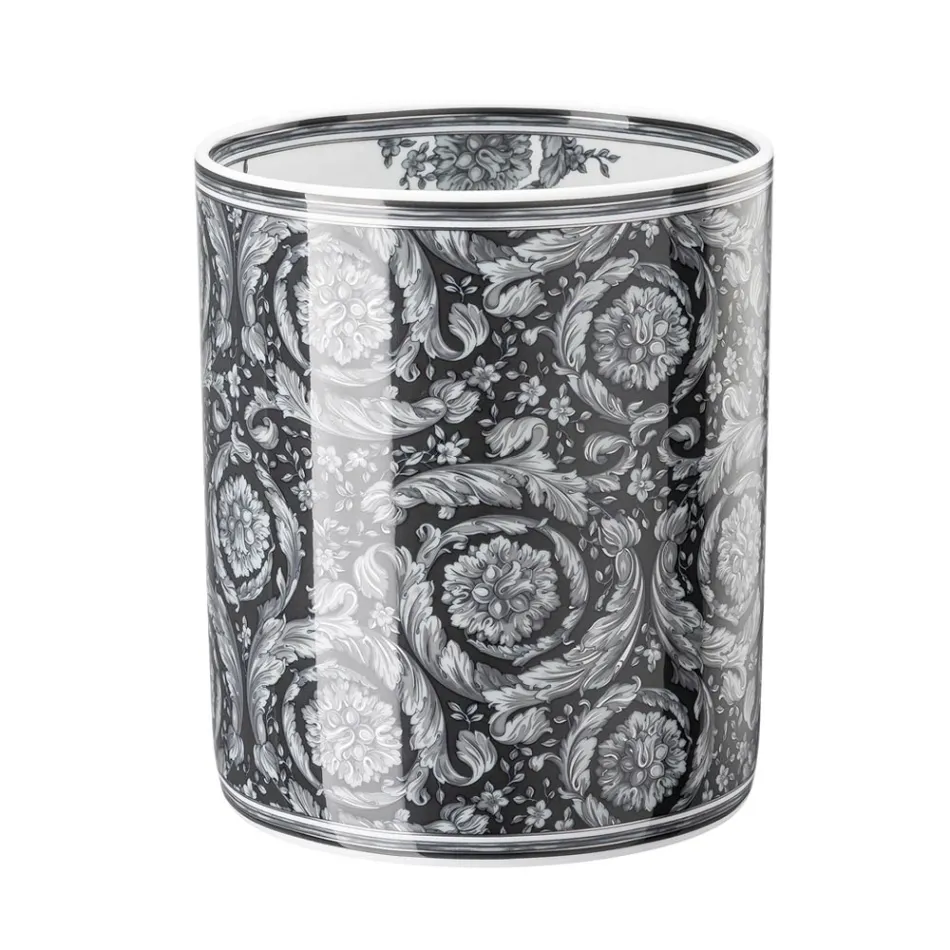 Rosenthal Versace Barock-Porzellanvase mit Ton-in-Ton-Farben - Barock Viadurini