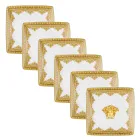 Rosenthal Versace I Love Baroque 6 flache, quadratische Porzellanschalen - Barock Viadurini