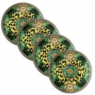 Rosenthal Versace Jungle Animalier 4 Speiseteller Durchmesser 17 cm - Animalier Viadurini