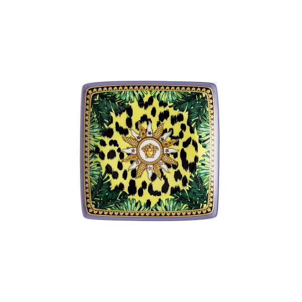 Rosenthal versace jungle animalier 6 flache, quadratische schalen - animalier